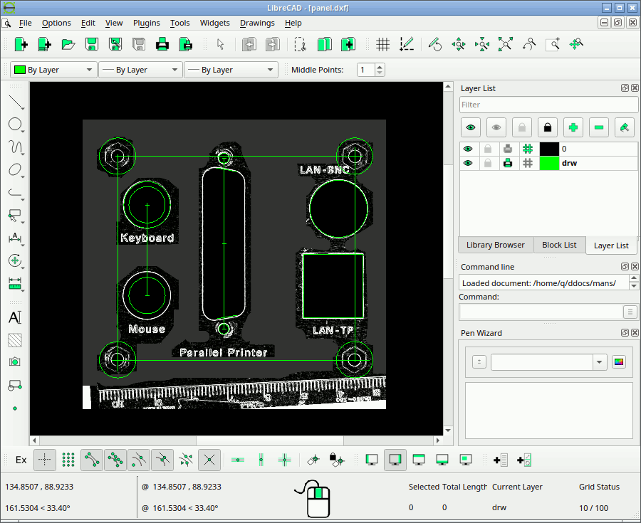 panel overlay and CAD