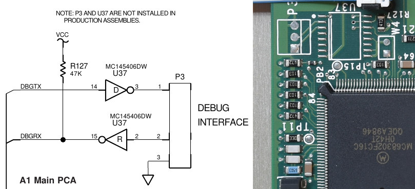 A1 debug port P3